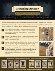 Deduction Dungeon Sell Sheet